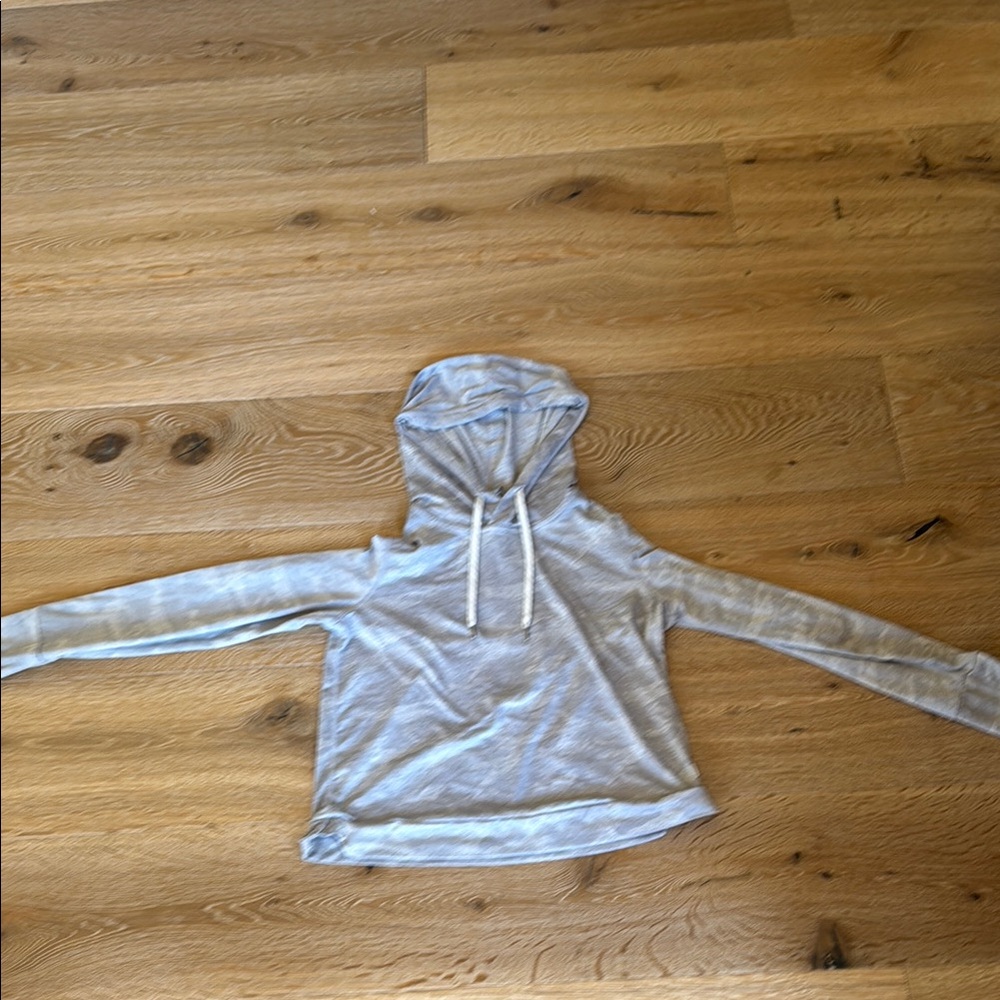 Vuori Light Gray Hoodie with Light Camo Print